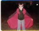 My boyhood Halloween…pasture, truck, vampire.